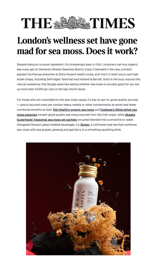 The Times: London’s wellness set have gone mad for sea moss. Does it work?